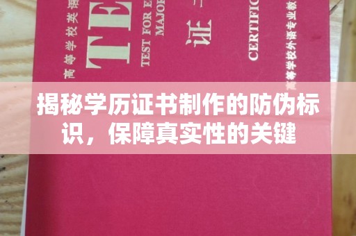 芦淞揭秘学历证书制作的防伪标识，保障真实性的关键